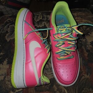 Kids Pink Blast Volt Air Force 1s